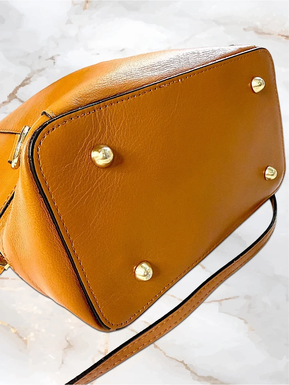 Divina Firenze Italy 3 Way Convertible Leather Backpack Crossbody EUC Cognac Tan